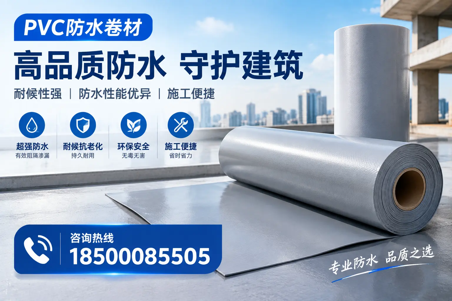 PVC防水卷材的防水效果评测,适合十堰的科学依据